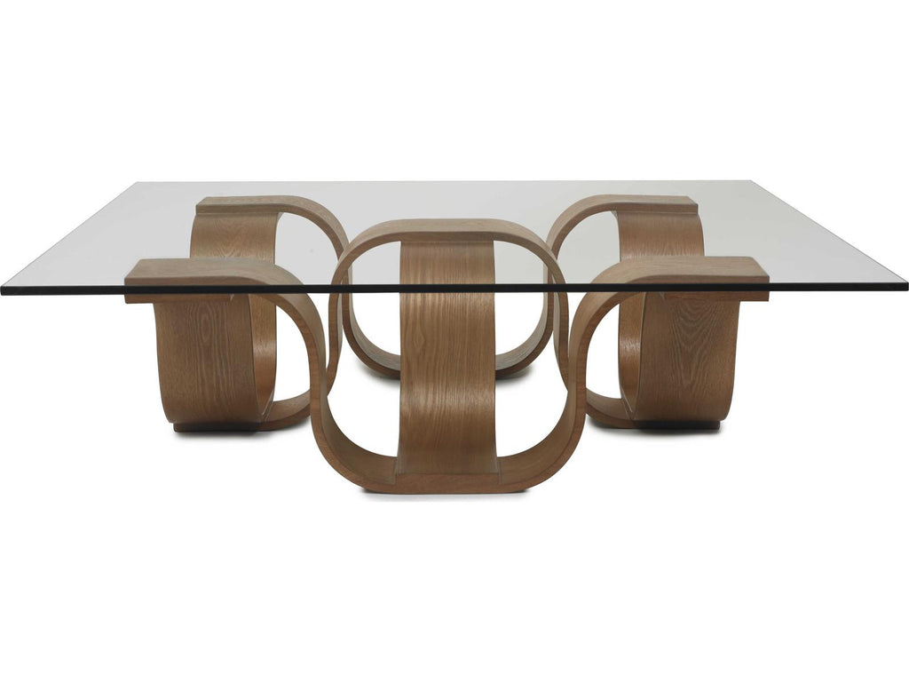 Square Glass Brown Coffee Table