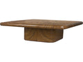 Showtime Square Coffee Table Rattan and Resin Light Brown