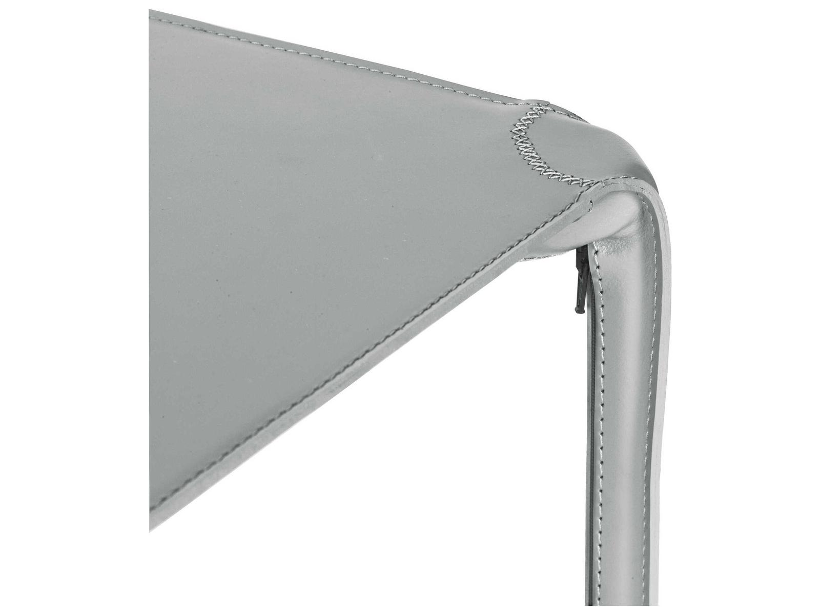 Libro Rectangular Leather Light Grey Coffee Table