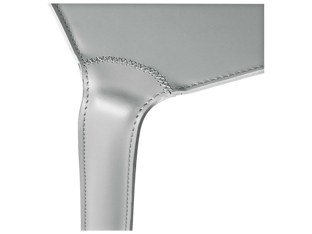 Libro Square Leather Light Grey Coffee Table