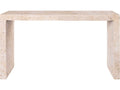 Quincy Rectangular Stone Beige Console Table