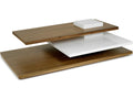 Planar Rectangular Wood Brown & White Coffee Table