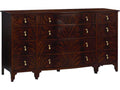 Beau 12-Drawer Wood Dresser in Syrup Mahogany