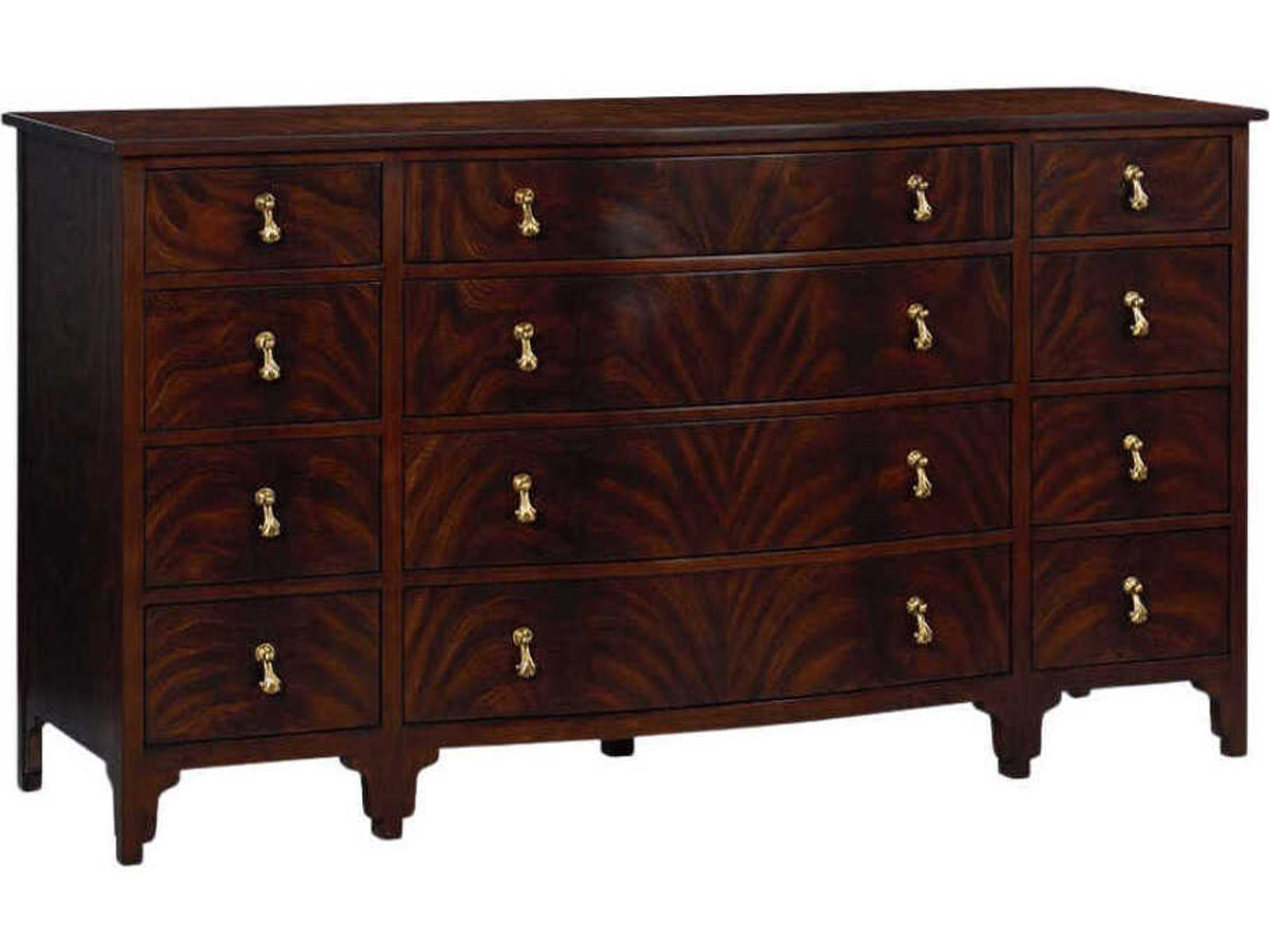 Beau 12-Drawer Wood Dresser in Syrup Mahogany