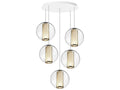 Pablo Bel Occhio 5-Light Globe Chandelier with Acrylic Spheres and Inner Diffusers