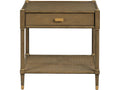 Rectangular End Table with Tier in Light Walnut