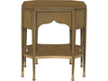 Octagon Wood End Table Light Walnut