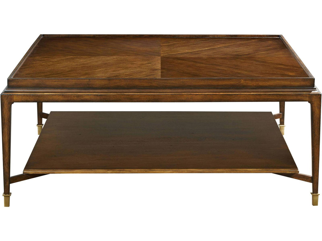 Square Wood French Walnut Coffee Table