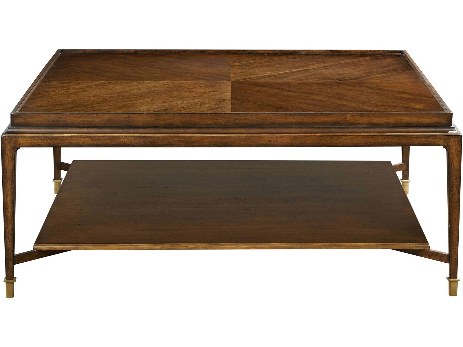 Square Wood French Walnut Coffee Table