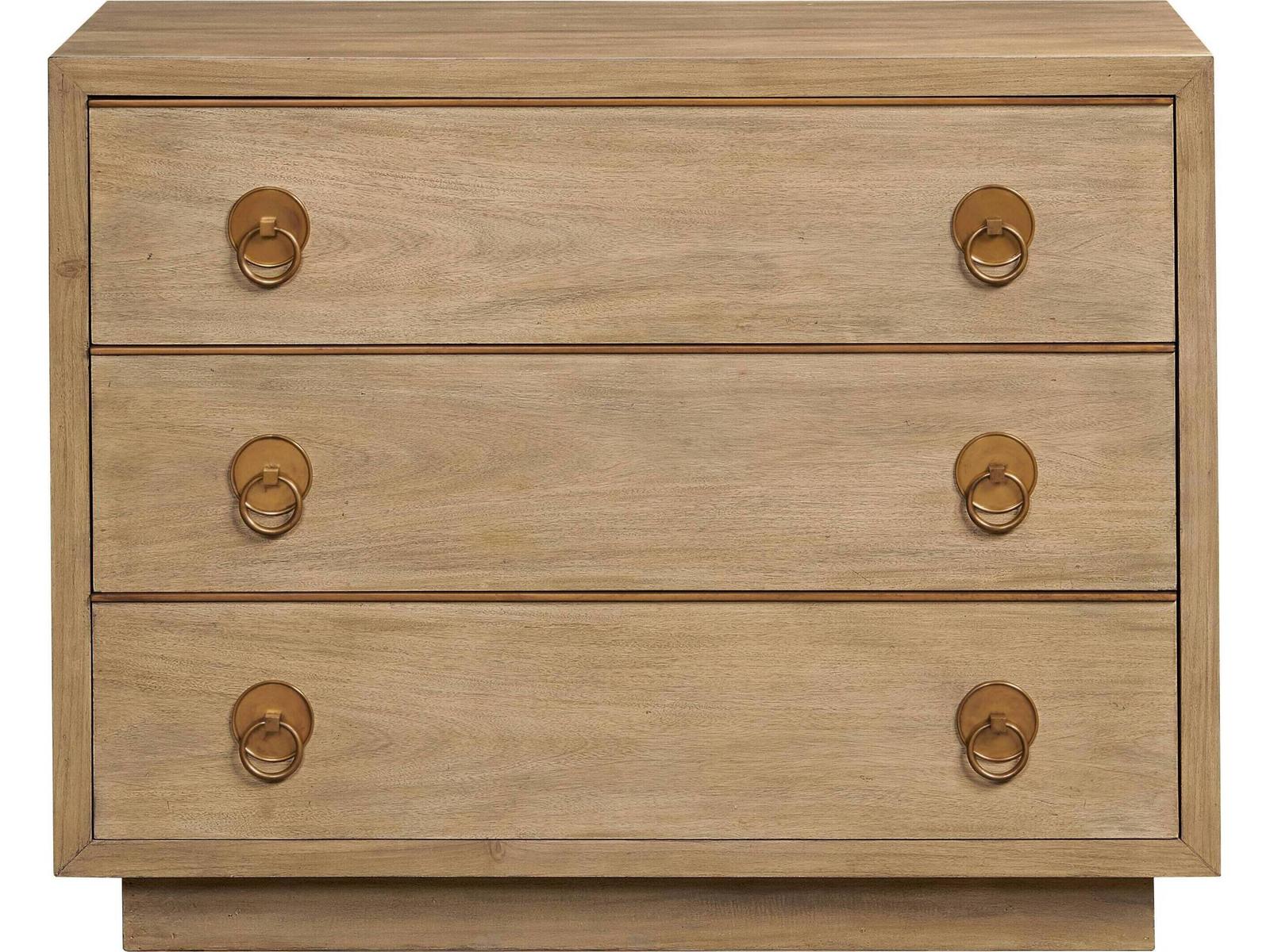 3-Drawers Brown Nightstand