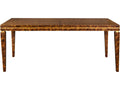 Italian 74-Inch Rectangle Dining Table Tortoise Finish with Mahogany Top