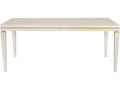 Italian Rectangular Wood White Lacquer Extendable Dining Table