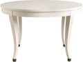 Biedermeier Round Extension Dining Table White Lacquer