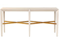 Console Table with X Stretcher in White Lacquer
