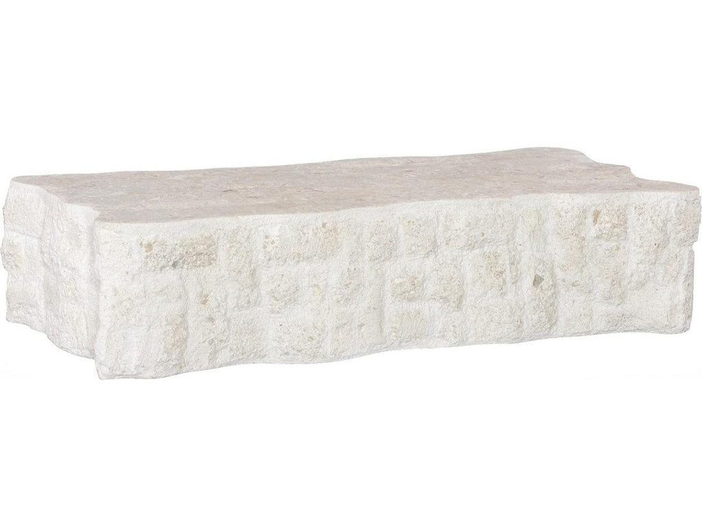 Mactan Rectangular Stone Coffee Table in Natural