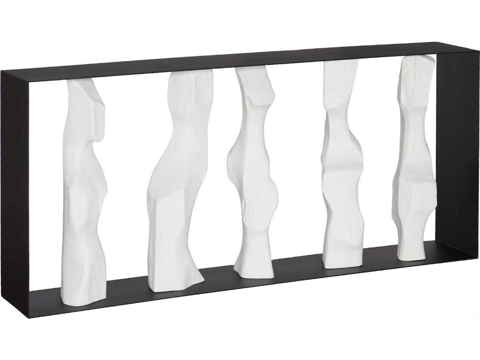 Cast Women Metal Framed Roman Stone Console Table
