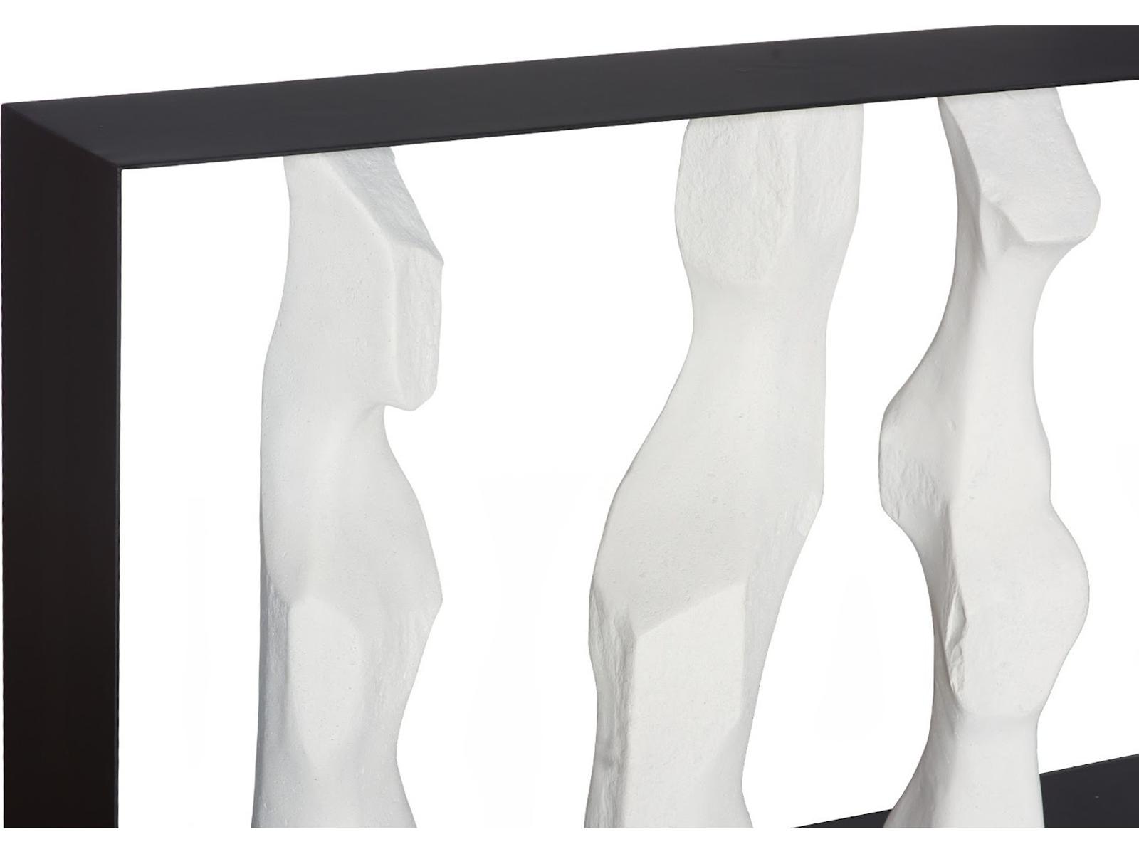 Cast Women Metal Framed Roman Stone Console Table