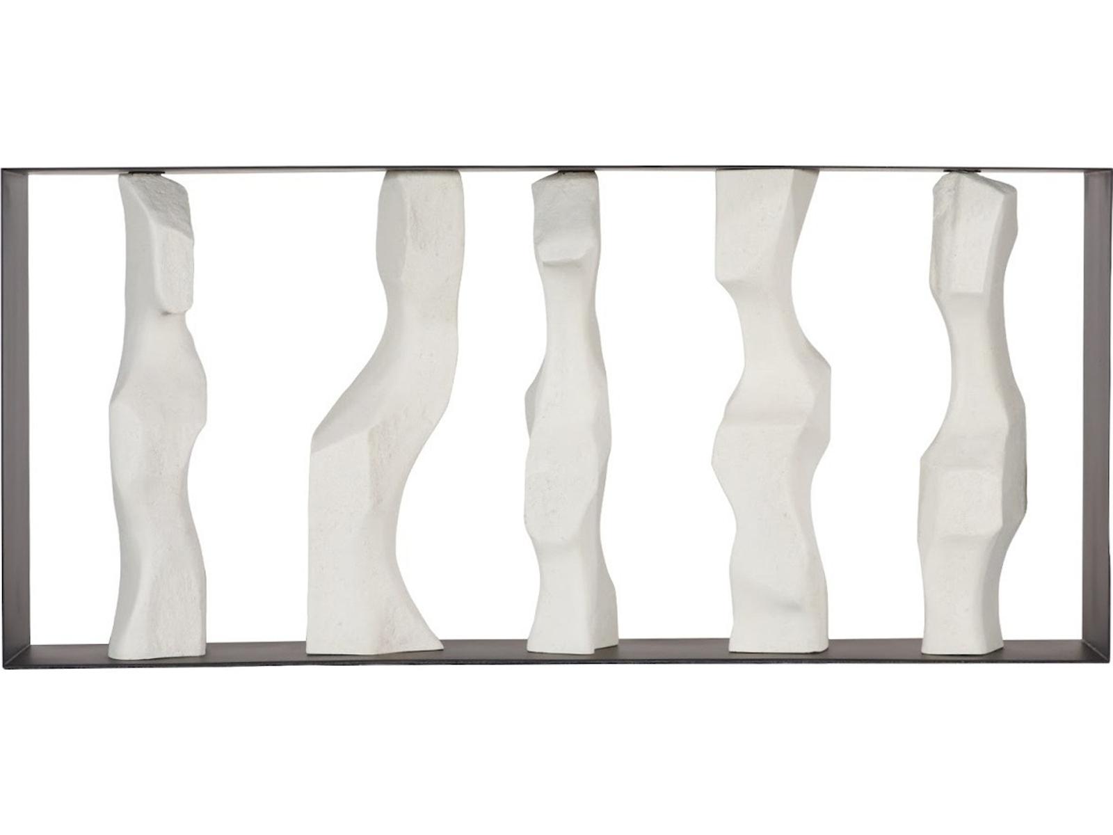 Cast Women Metal Framed Roman Stone Console Table
