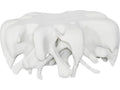Cast Round White Stone Coffee Table in Off White