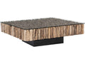 Square Glass Natural Coffee Table