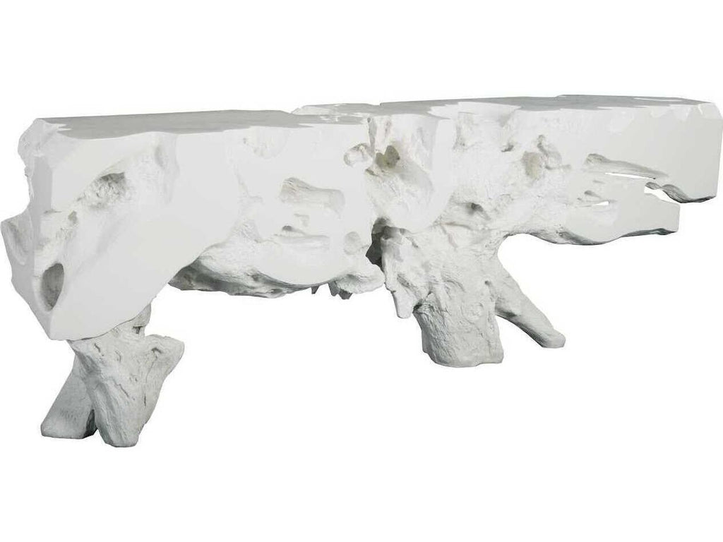 Freeform XL Console Table in Gel Coat White