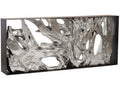 Flow Rectangular Metal Black Silver Console Table