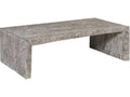 Waterfall Rectangular Coffee Table in Gray Stone Finish