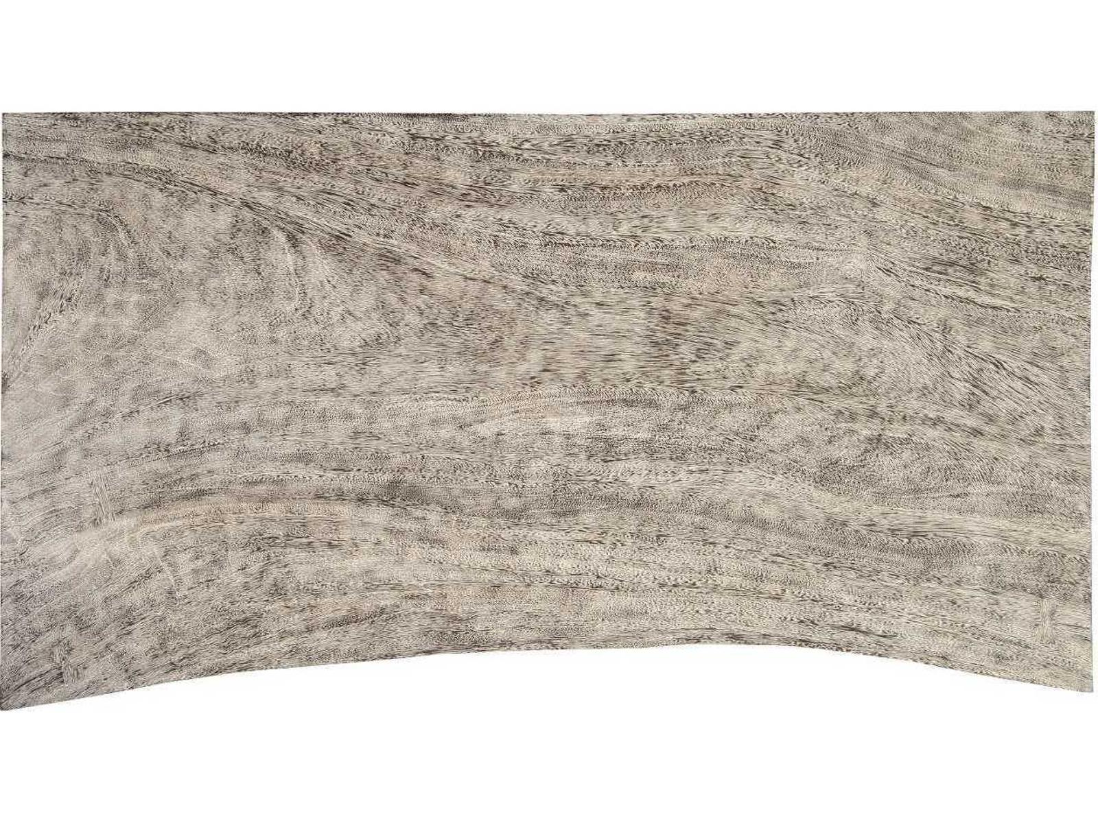 Waterfall Rectangular Coffee Table in Gray Stone Finish