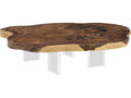 Flow Natural Wood and Acrylic Freeform Coffee Table