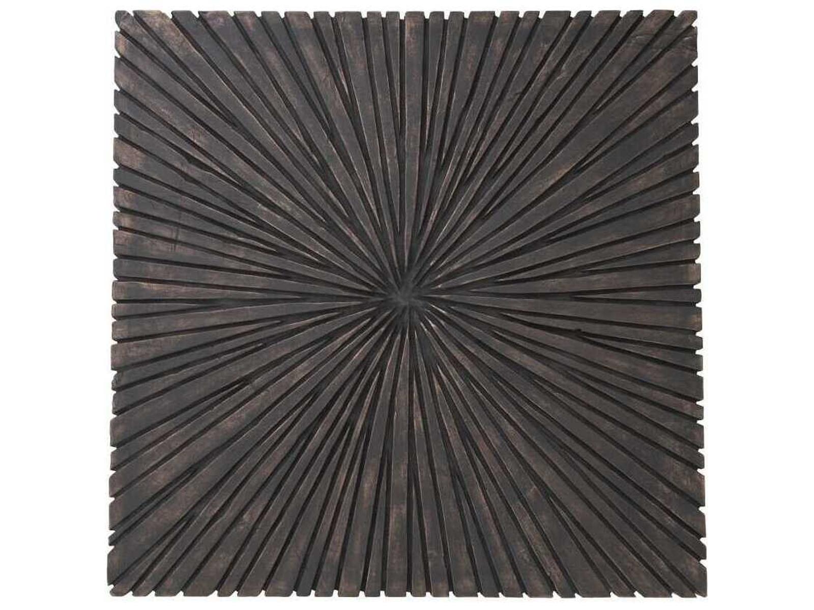 Chainsaw Square Chamcha Wood Coffee Table in Burnt Black and Iron