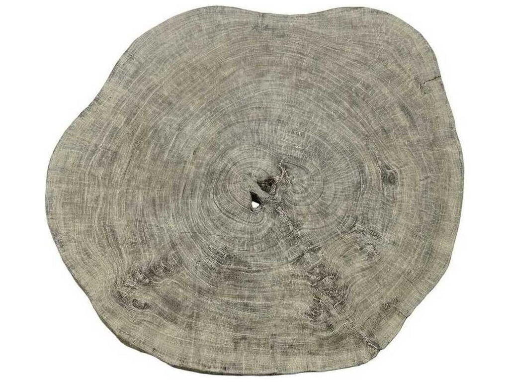 Floating Chamcha Wood Coffee Table in Gray Stone and Black