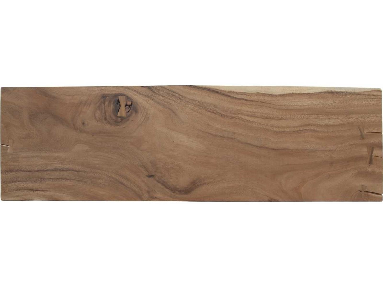 Floating Chamcha Wood Console Table with Acrylic Legs in Natural
