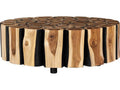 Boscage Round Wood Natural Charred Coffee Table