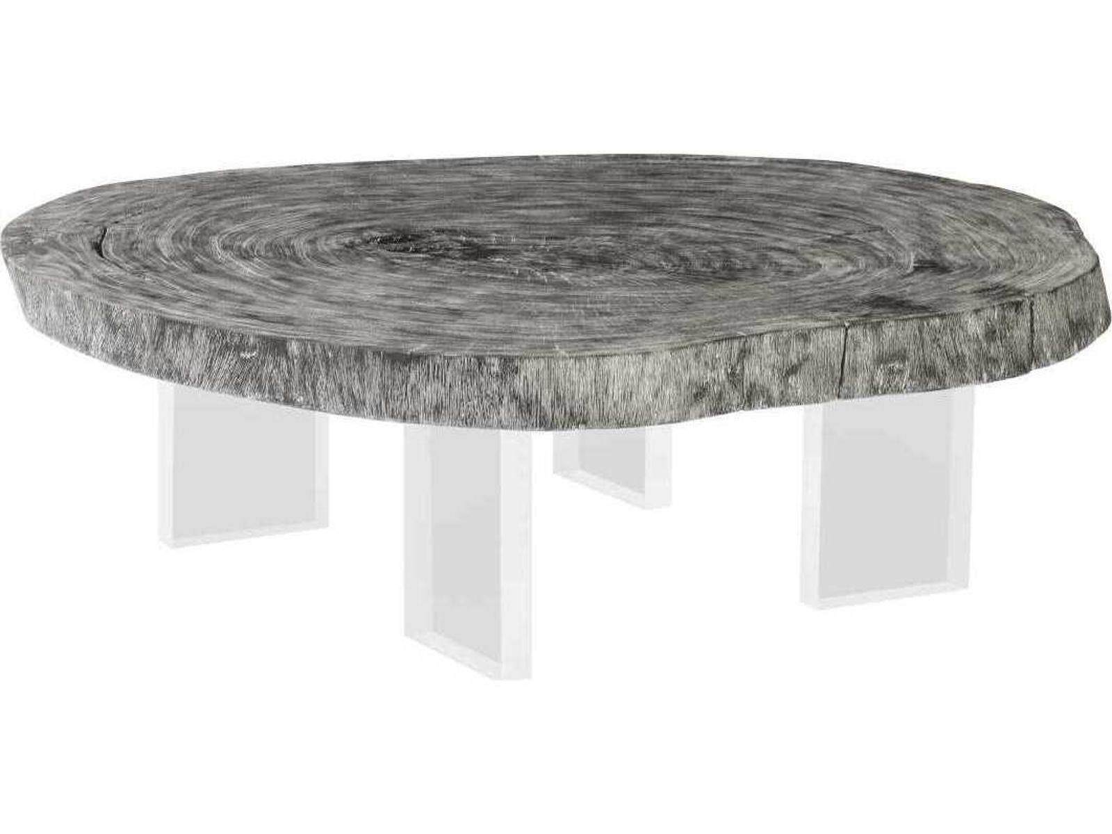Floating Wood Silver Gray Coffee Table
