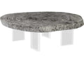 Flow Floating Wood Silver Gray Coffee Table