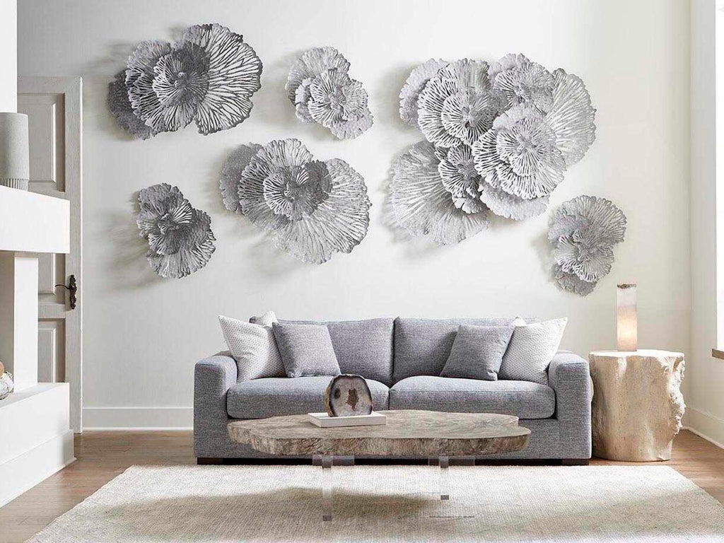Flow Floating Wood Silver Gray Coffee Table