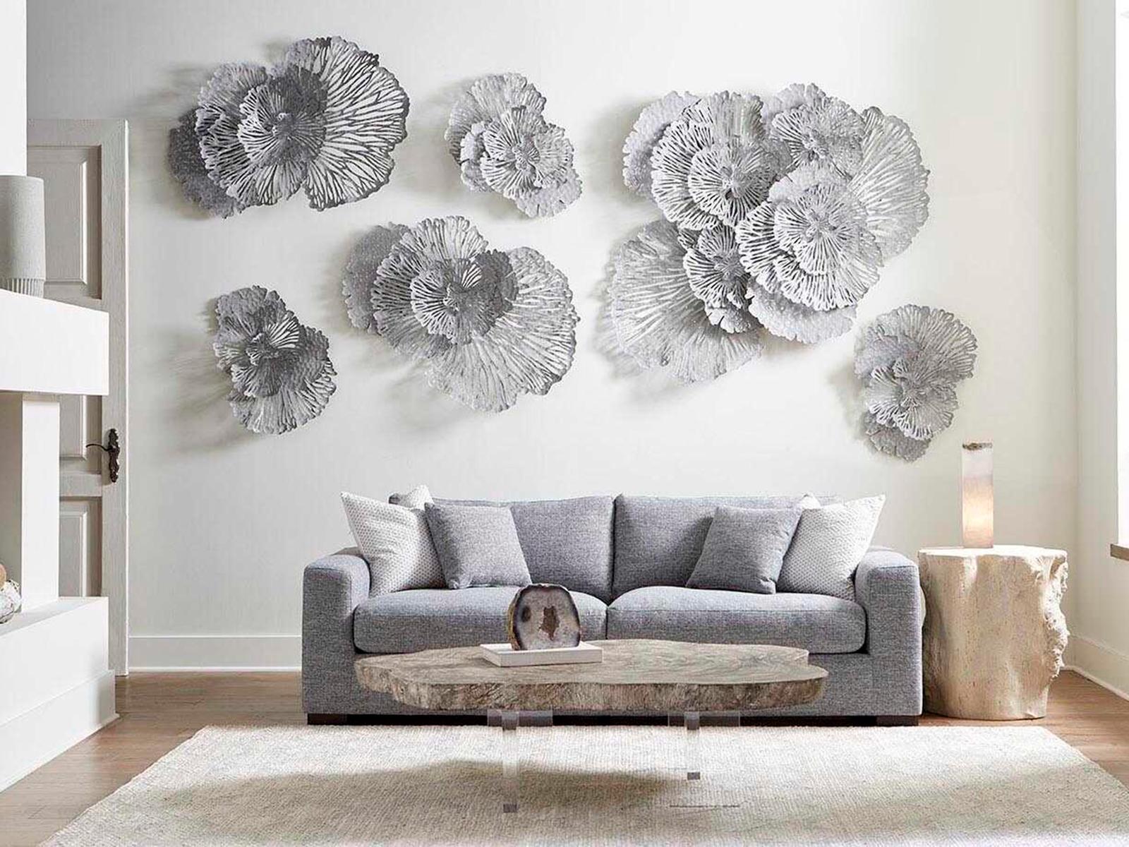 Flow Floating Wood Silver Gray Coffee Table