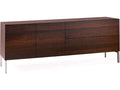 Norma 95-Inch Sideboard in Burnt Oak and Titanium Silver