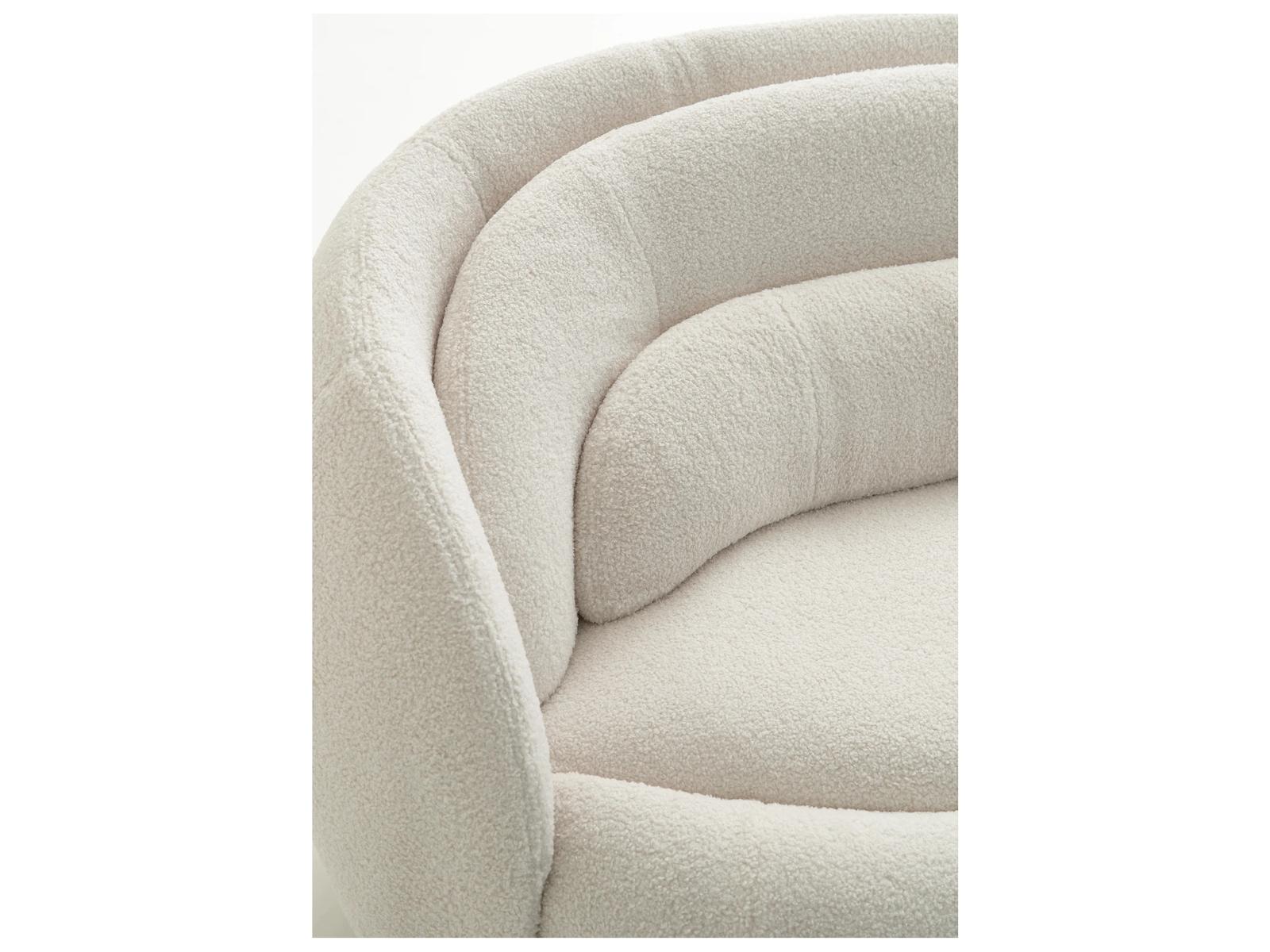 Peonia 117-Inch Fabric Sofa in White Acacia