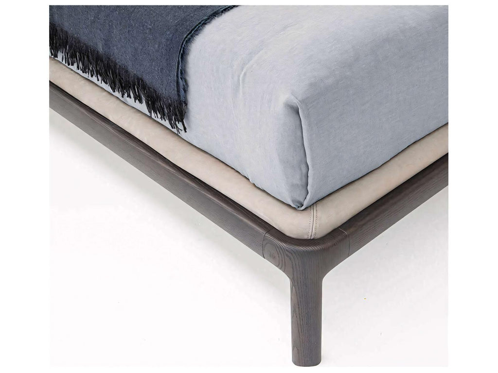 Fushimi Modern Platform Bed with Upholstered Headboard