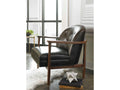 Grayson Leather Accent Chair with Walnut Frame