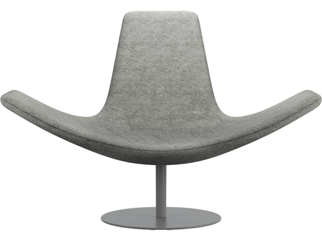 Wing Transformable Accent Chair in Gray with Swivel Base