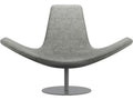 Wing Transformable Accent Chair in Gray with Swivel Base