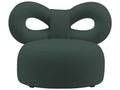 Ribbon Polypropylene Accent Chair in Green with Bow Back
