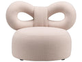Ribbon Pink Fabric Accent Chair by Nika Zupanc