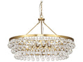 Robert Abbey Bling 6-Light Chandelier with Glass Drops in Antique Brass
