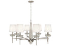 Robert Abbey Cristallo 8-Light Chandelier Polished Nickel with Clear Crystal Accents