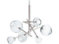 Regina Andrew Molten 6-Light Chandelier in Polished Nickel with Clear Glass