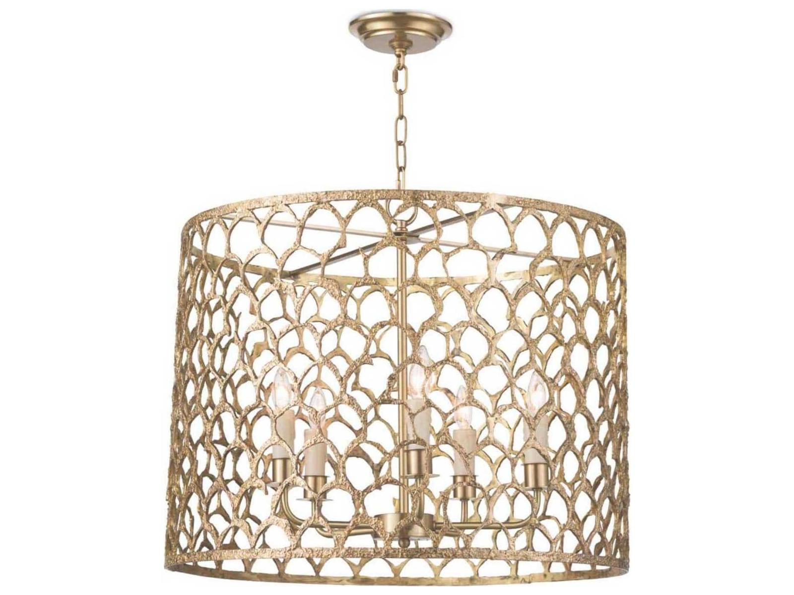 Regina Andrew 5-Light Cabana Drum Chandelier in Natural Brass