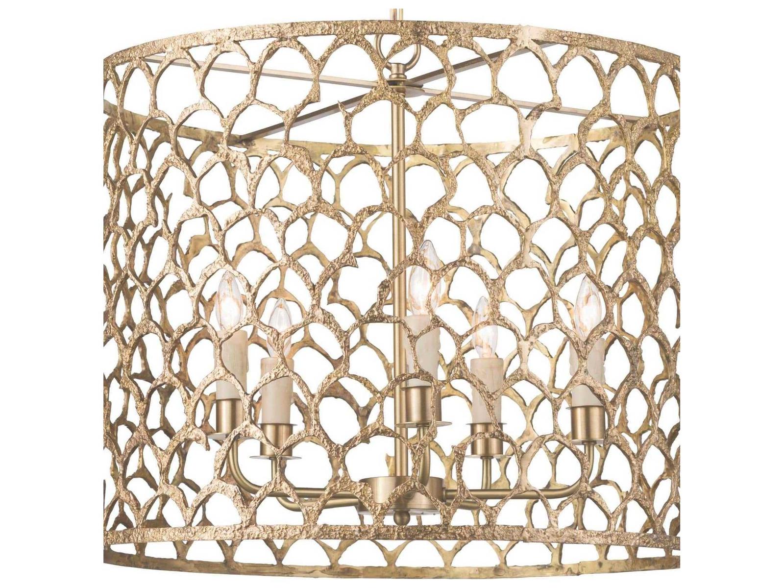Regina Andrew 5-Light Cabana Drum Chandelier in Natural Brass